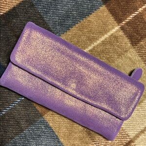 Elegant Purple Glitter Wristlet